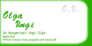 olga ungi business card